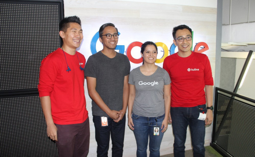 Andy Fajar Handika dan Casper Sermsuksan (Kulina), Erica Hanson (Google), Yohan Totting (perwakilan mentor) / Google