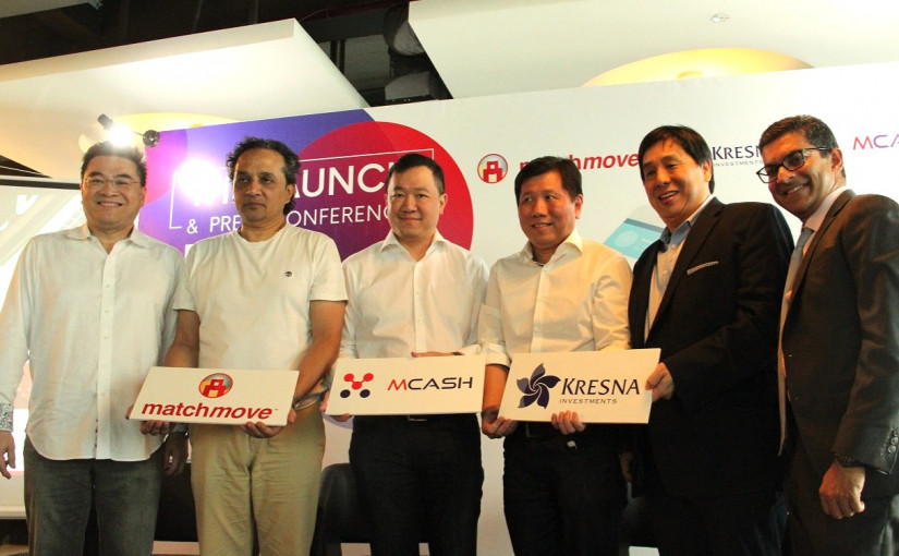 Kresna Graha and M Cash signing for MatchMove Indonesia's share / Kresna Graha