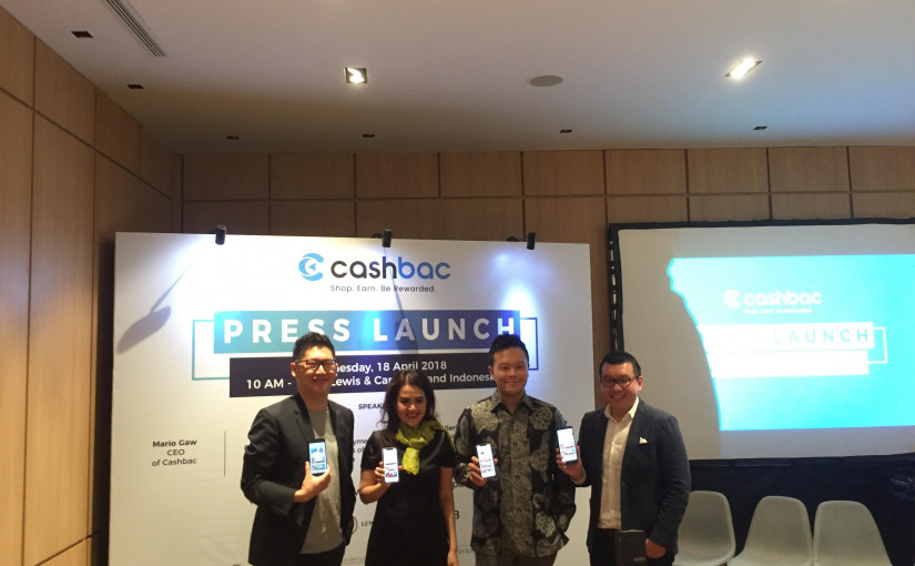 Mario Gaw, Cashbac's Co-Founder and CEO during product announcement / DailySocial