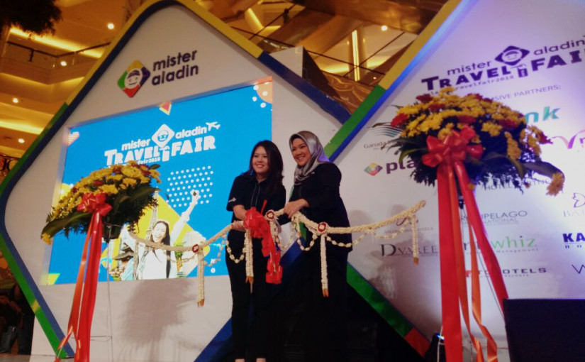 Peluncuran fitur bersamaan dengan acara Mister Aladin Travel Fair / Mister Aladin