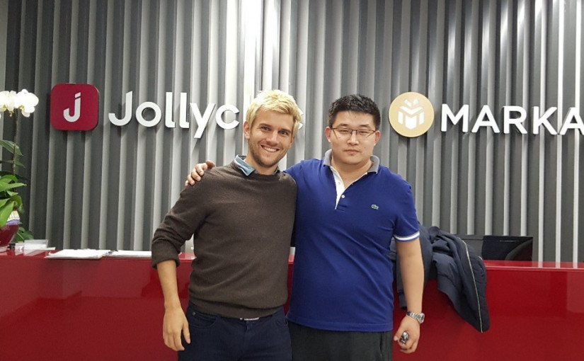 Managing Director Jollychic Indonesia Bastian Purrer dan VP Commercial Jollychic Zhang Yun di kantor pusat Jollychic di Hangzhou, Tiongkok / Jollychic