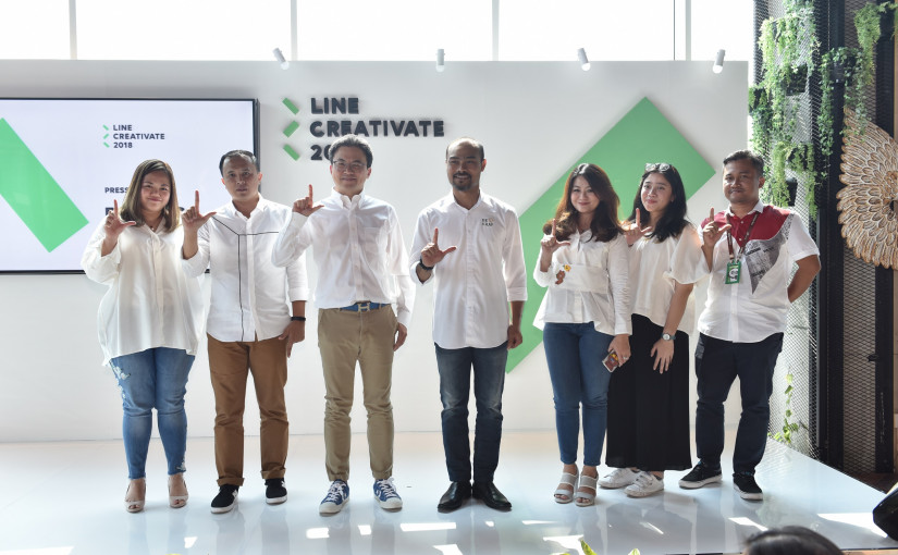 Tim LINE Indonesia dan Bekraf dalam peresmian kompetisi LINE Creativate 2018 / LINE Indonesia