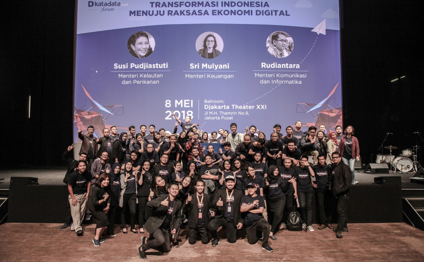 Tim acara bertajuk Katadata Forum di Jakarta / Katadata