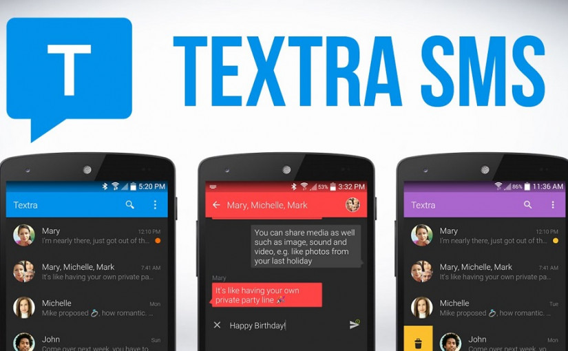 Interface Aplikasi Textra SMS