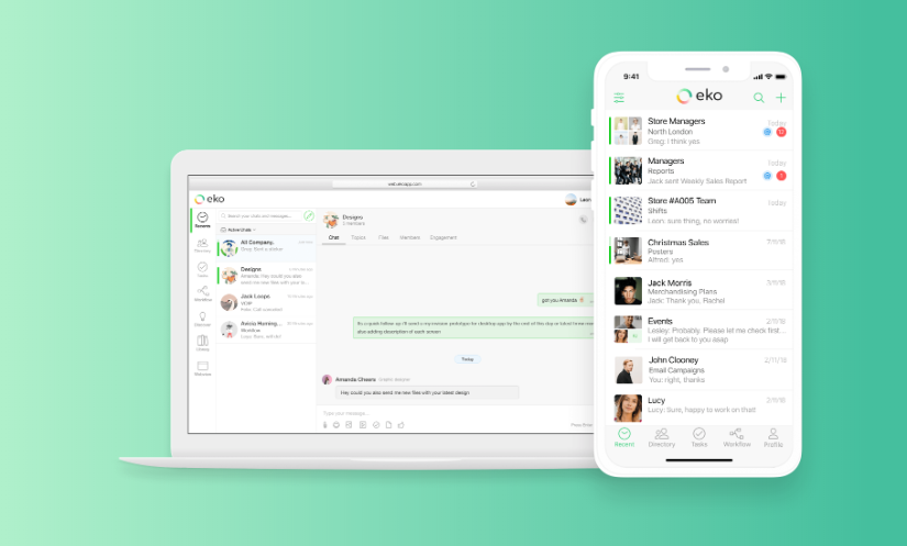 Eko is a digital communication and collaboration platform for corporates