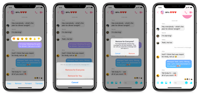 Fitur Unsend di Facebook Messenger