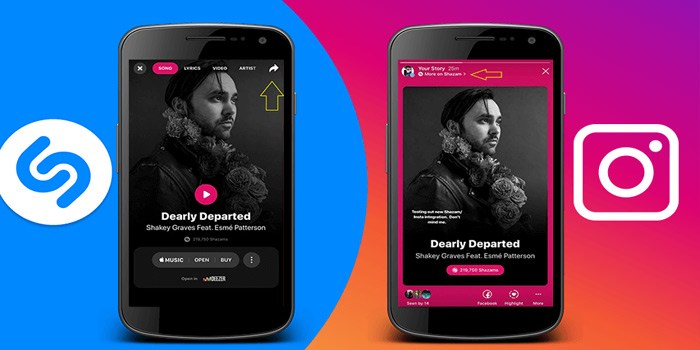 Shazam to Instagram