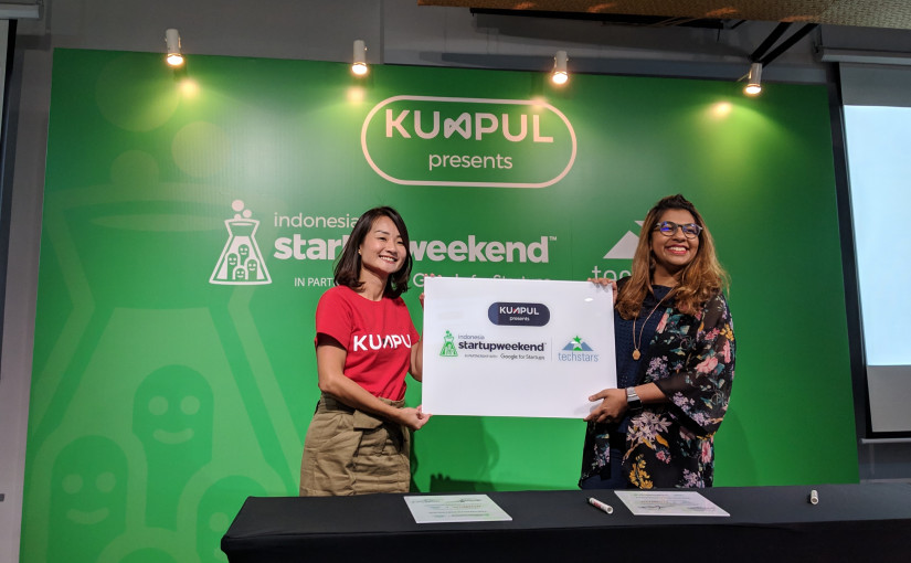 Techstars, startup akselerator Amerika Serikat, dan Kumpul, platform komunitas dan coworking space, bakal menggelar Startup Weekend Indonesia 2019