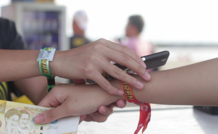 One of the leading product of PouchNATION, an NFC-based bracelet for access and payment at events / PouchNATION