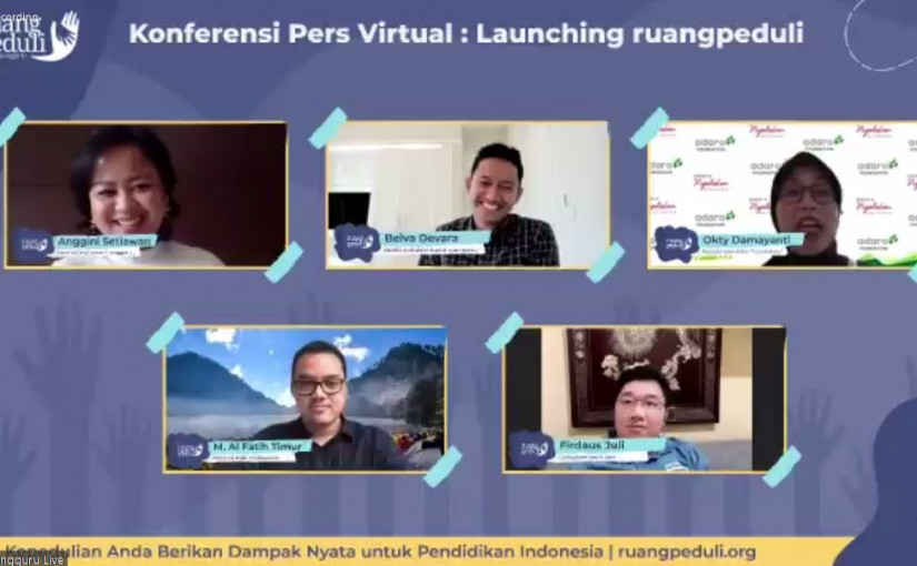 Acara peluncuran platform Ruangpeduli