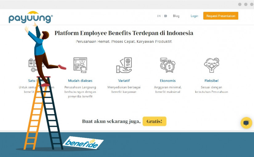 Perusahaan SaaS Fast8, induk dari Gadjian dan Hadirr, melakukan rebranding untuk platfrom employee benefits Benefide menjadi Payuung