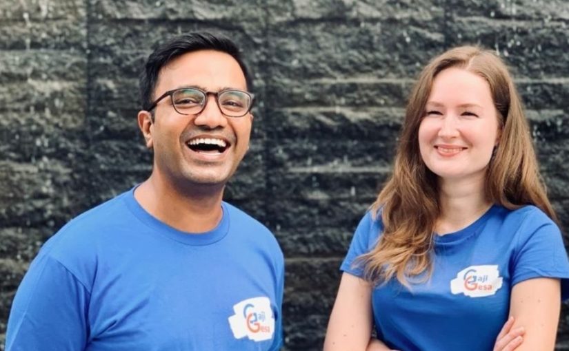 Dua co-founder GajiGesa Vidit Agrawal dan Martyna Malinowska / GajiGesa