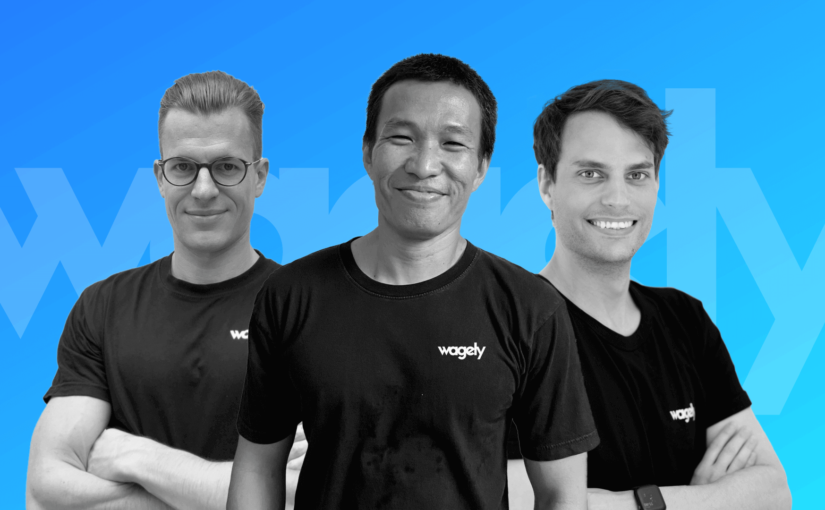 Tiga founder wagely Tobias Fischer, Sasanadi Ruka, dan Kevin Hausburg / wagely