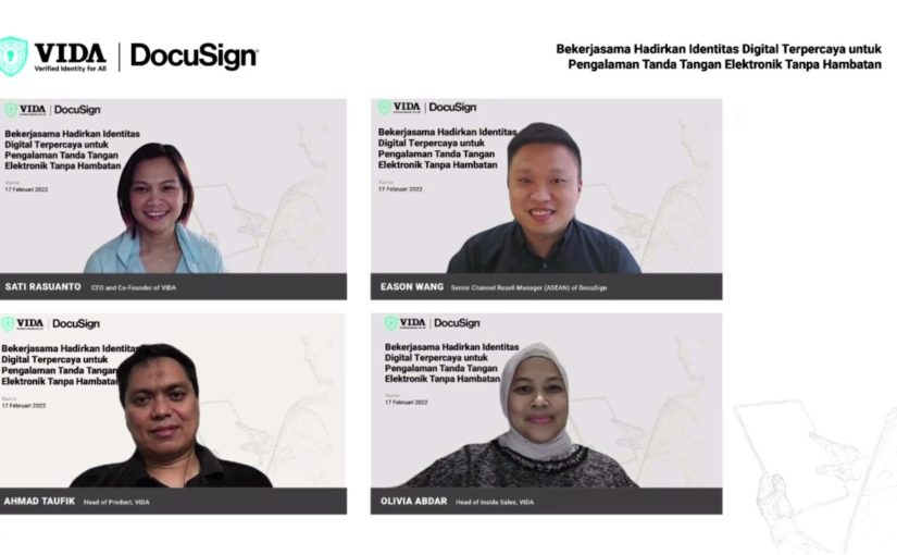 VIDA mengumumkan kerja sama dengan penyedia layanan tanda tangan elektronik global DocuSign