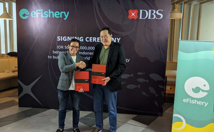 Startup aquatech eFishery dan Bank DBS Indonesia mengumumkan kerja sama dalam bentuk pinjaman jangka pendek (loan) senilai Rp500 miliar