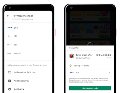 Pengguna bisa membeli konten di Play Store dengan VA di Bank Mandiri, BRI, BSI, dan BCA / Google