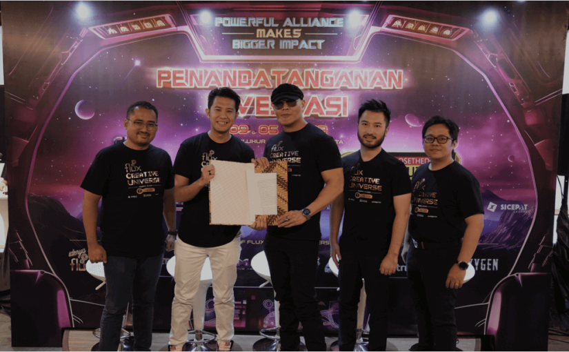 Momen Penandatangan kesepakatan oleh PT Dektos Digital Corbuzier dengan Flux Creative Universe