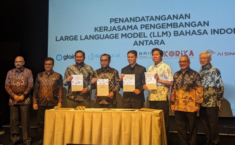 BRIN, KORIKA, dan dua portfolio GDP Venture (Glair.ai & Datasaur.ai) bersama dengan AI Singapore (AISG) untuk adopsi LLM bahasa Indonesia